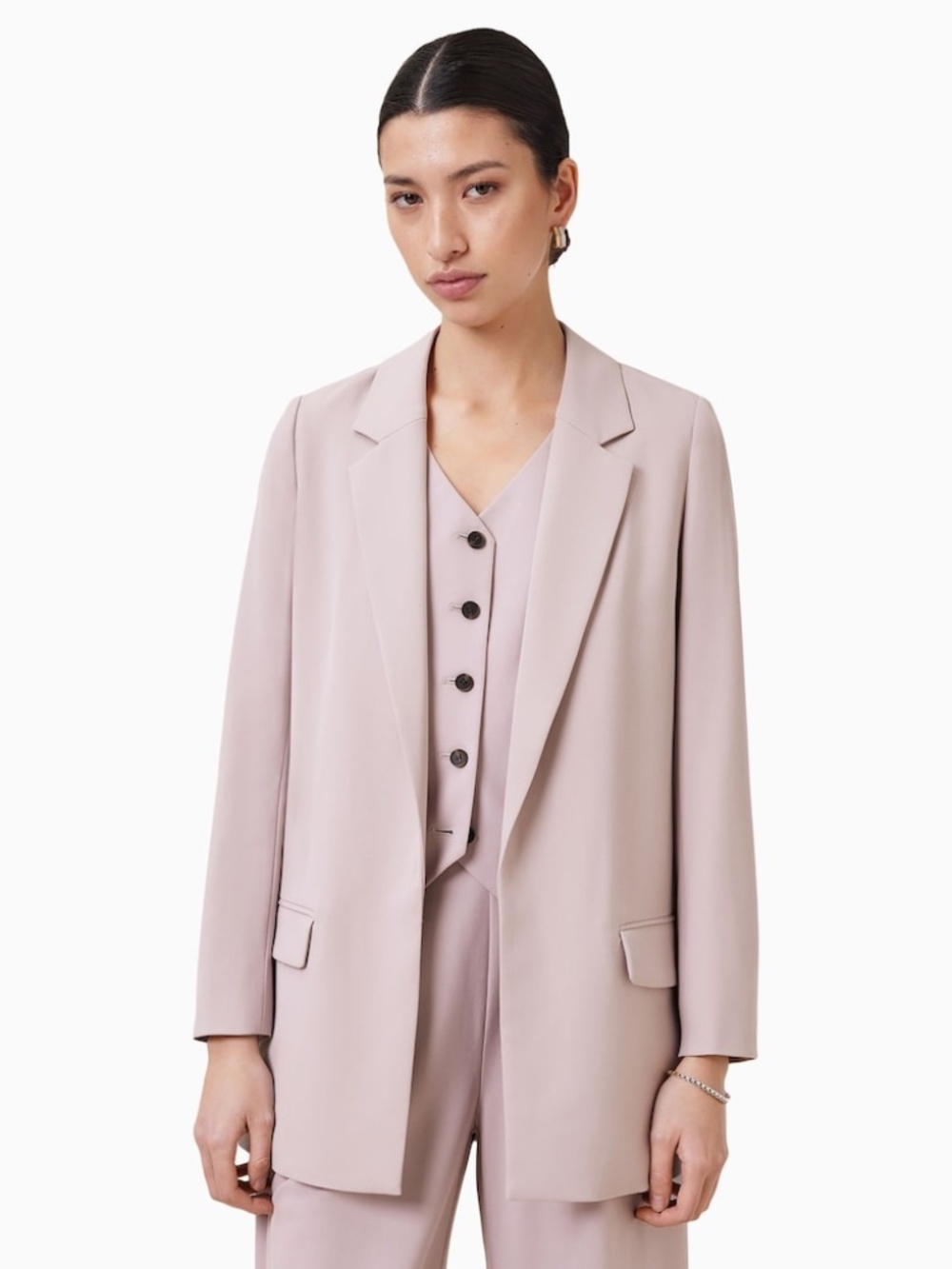 Allsaints Aleida Lightweight Tri Blazer (Dusty Pink, US 4)